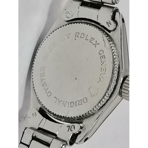 490 - ALL JEWELLERY AND WATCHES ONLY ON SITE FOR VIEW DAYS

A lady's Tudor Oyster Royal steel bracelet wri... 