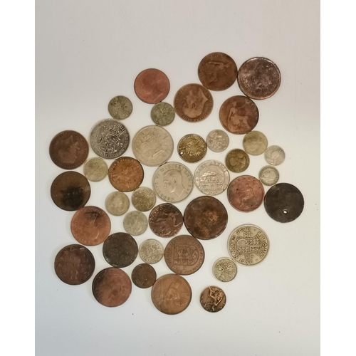 493A - A small collection of coinage, British and foreign, George III and later. (2 tubs)