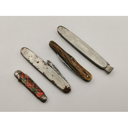497 - A collection of twelve assorted pocket knives, including a late Victorian silver-bladed example by T... 