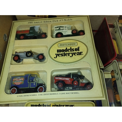 745 - x4 boxes of boxed Matchbox models of Yesteryear die-cast vehicles incl 1911 Model T Ford, 1906 Rolls... 