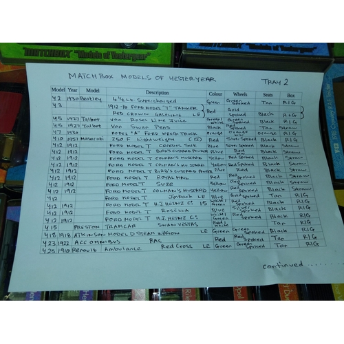 745 - x4 boxes of boxed Matchbox models of Yesteryear die-cast vehicles incl 1911 Model T Ford, 1906 Rolls... 