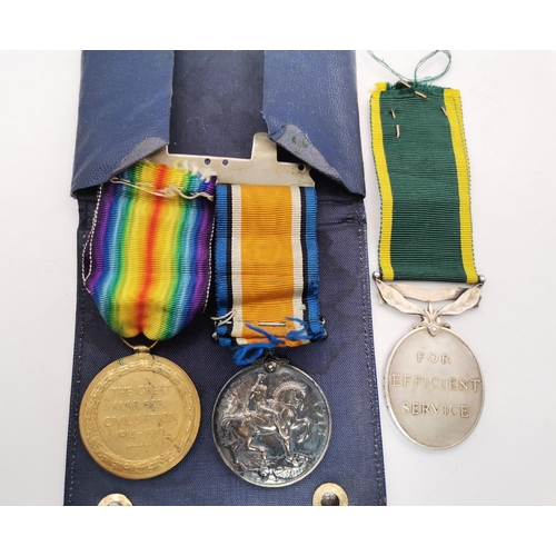 508 - A First World War medal pair to 79465 PTE. A. B. PATRICK. DURH. L.I., comprising British War medal a... 