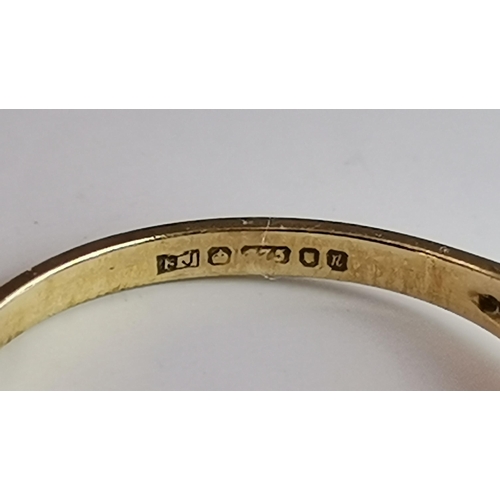 529 - A 9 carat opal half-hoop ring, claw-set with seven stones to a pierced and open-backed gallery setti... 