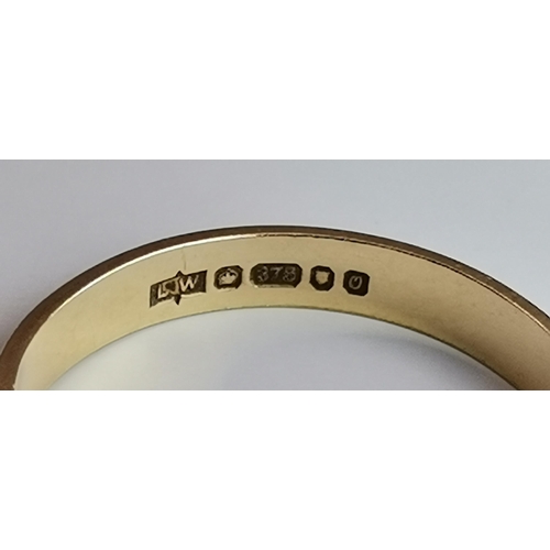 529 - A 9 carat opal half-hoop ring, claw-set with seven stones to a pierced and open-backed gallery setti... 