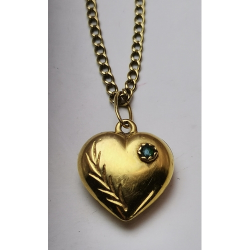 539 - A 9 carat gold fine curb chain necklace hung with a 9 carat gold-mounted foil-backed opal pendant, a... 