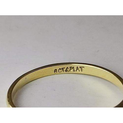 557 - Three 9 carat gold gem-set rings, comprising a solitaire white stone to a square mount and cross-ove... 