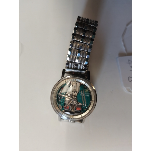 481d - A Bulova Accutron spaceview 214H m5 1971 wrist watch

Movement is working Time keeping has not been ... 