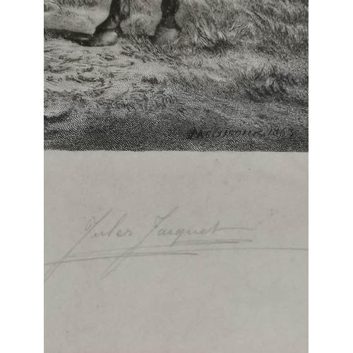 113 - After Jean Louis Ernest Meissonier (French, 1815-1891), French soldier on horseback with rifle raise... 