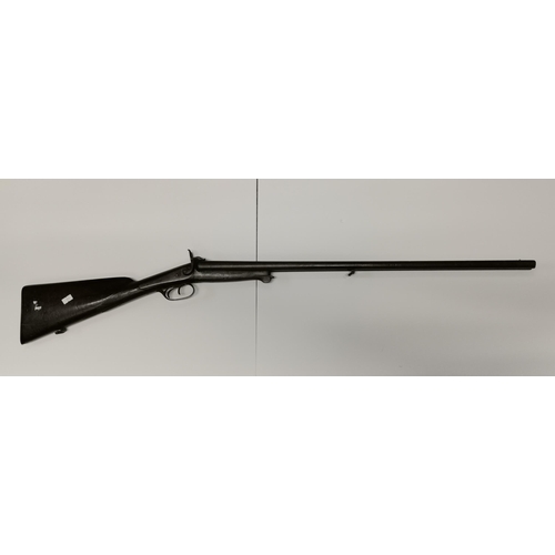 62 - A late 19th Century Spanish pinfire double-barrelled side-by-side under-lever sporting gun, the 28¾