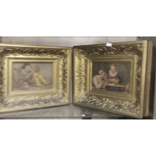 76 - A pair of prints / engravings of continental figures 35cm x 27cm