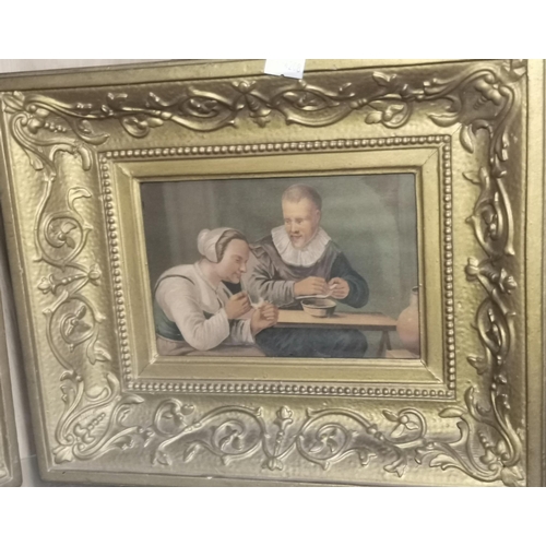 76 - A pair of prints / engravings of continental figures 35cm x 27cm