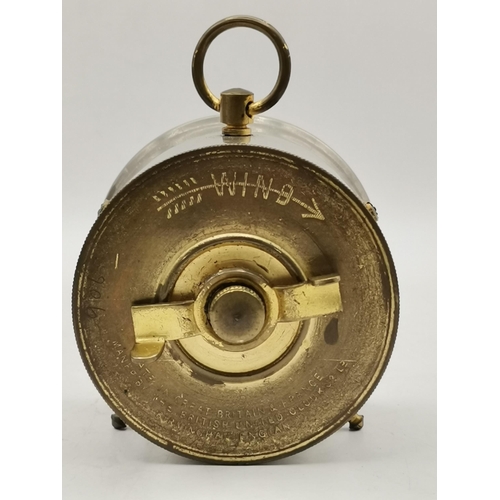 84 - Edwardian mahogany Inlaid mantel clock, plus Small drum cased mantel clock in leather travel case by... 