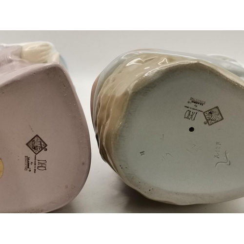 87 - Four Nao figurines 'La Pamela' 0229, 'Daisa girl holding Dove and Shepherd boy, Girl Sleeping with d... 