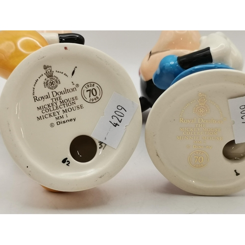 92 - A Set of six Royal Doulton Mickey Mouse 70th Anniversary Figurines - Daisy Duck MM4, Mickey Mouse MM... 