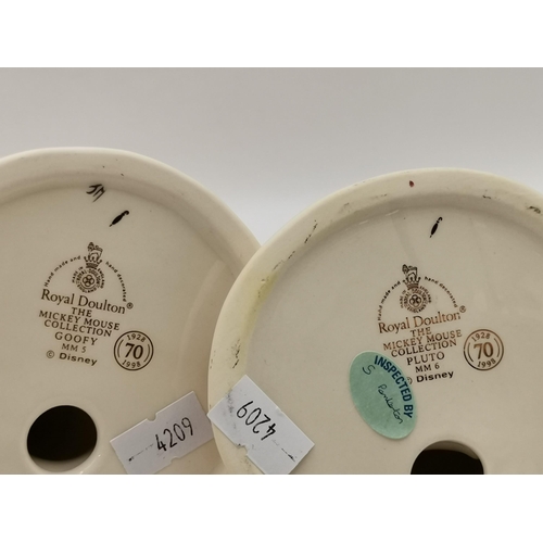 92 - A Set of six Royal Doulton Mickey Mouse 70th Anniversary Figurines - Daisy Duck MM4, Mickey Mouse MM... 