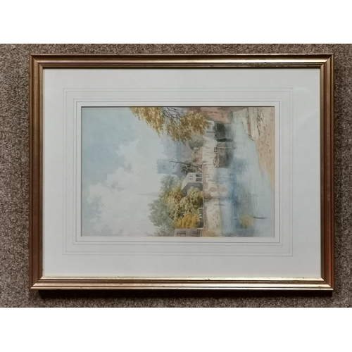 99 - George Fall (British, 1848-1925), View from the River Ouse towards St Martin le Grand Church and St ... 