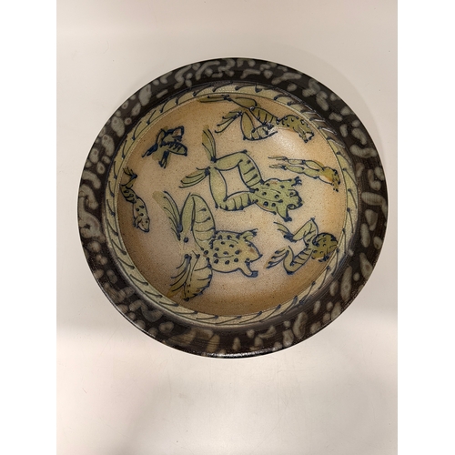 8 - A large American studio pottery bowl, late 20th Century, designed by Phil Echert for Rock Hard Stone... 