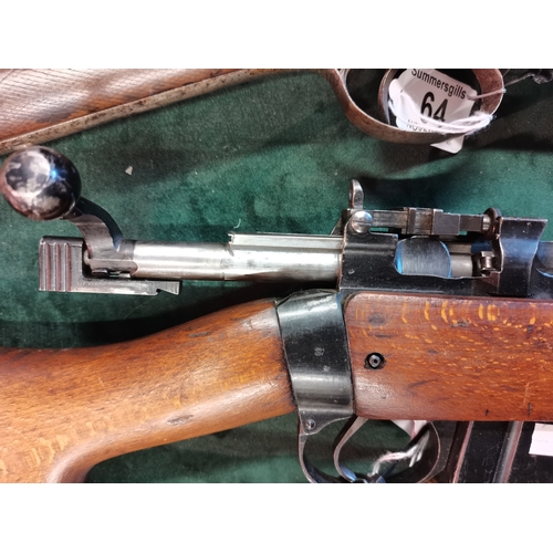 65 - An American made Lee Enfield No.4 bolt action .303 rifle, MK1/3(F)FTR, 1953, serial no. OC19721, sta... 