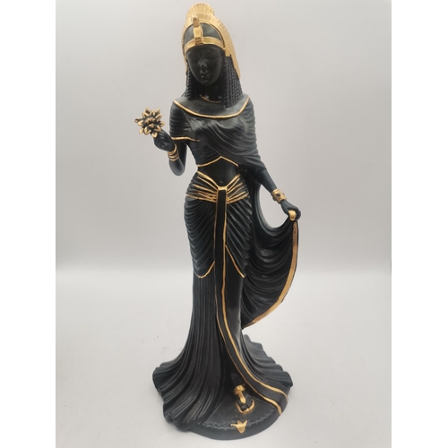 1 - Wedgwood Egyptian 'Legends of the Nile': Tutankhamun 'The Boy-King' figure, black porcelain with gil... 