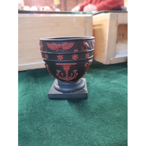 3 - Wedgwood Egyptian Revival: A collection of black basalt and Rosso Antico Jasperware cameos, late 197... 