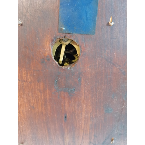 17 - Edwardian Big Ben Picture clock with mother of pearl moon and boats on river in carved wooden frame ... 