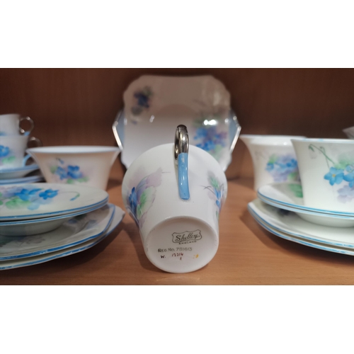190 - Part Shelley Tea Set pattern 12314 RN 781613