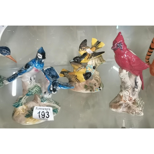 193 - Beswick American Blue Jays model 925 plus Golden Baltimore Orioles model 926