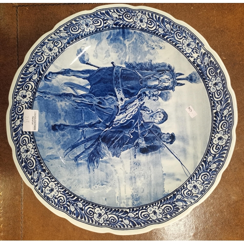 213 - 2 x large chargers Royal Sphinx Holland and a Poole phases of the moon pattern 40cm