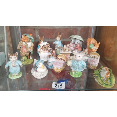 215 - A Collection of Beswick Beatrix Potter character figurines (14)