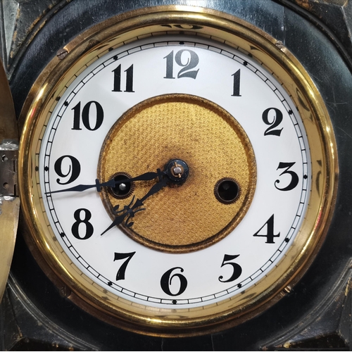 221 - Antique Wooden mantel Clock