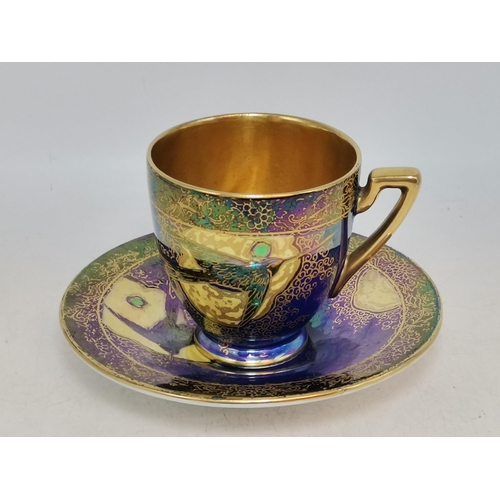 223 - Vintage Carton Ware Coffee set 'Swallow and Cloud' pattern no 3073