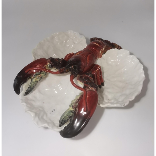 226 - Vintage Majolica Casa Pupo Lobster dish