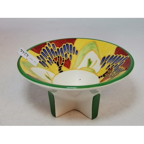 227 - A Clarice Cliff Sugar bowl and jug in Bizarre pattern both in original box