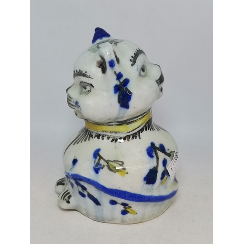 229 - An Antique Persian Faience pottery Cat Figurine H14cm