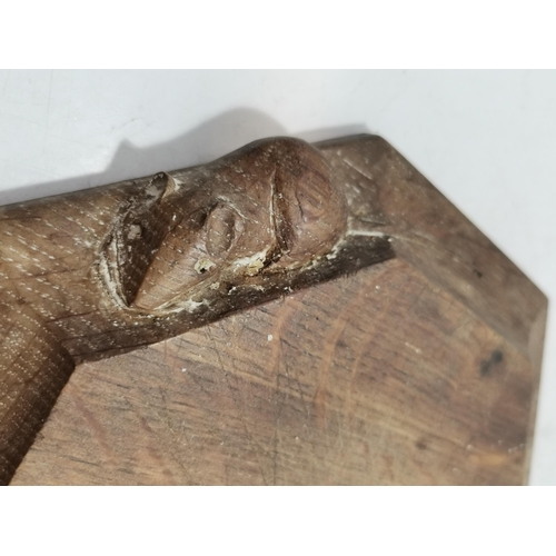 246 - Robert Thompson, a Mouseman oak Octagonal Teapot stand D19cm