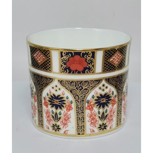 259 - Four Pieces of Crown Derby - Lidded trinket box, Lighter, Old Imari Demitasse Cup and Old Imari Love... 