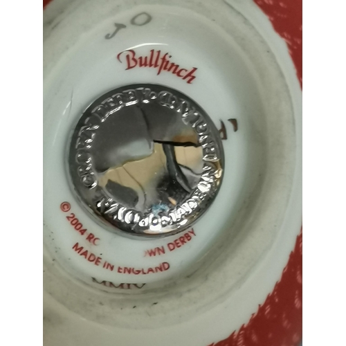 269 - x4 Crown Derby paperweights - Song thrush with goldstopper, Hummingbird with gold stopper, Goldfinch... 