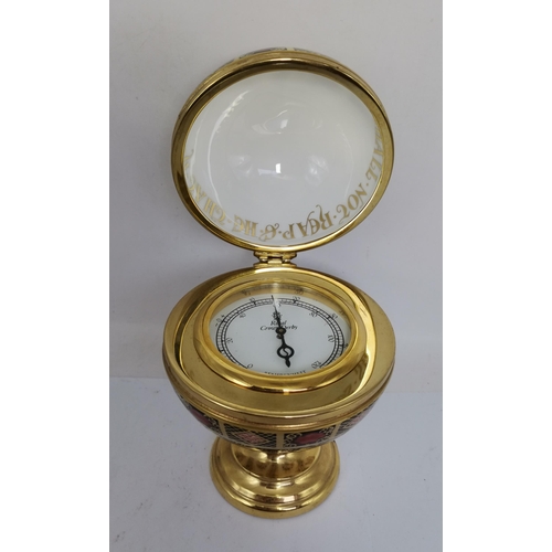 274 - Royal Crown Derby Limited Edition Millennium Globe barometers 13cm Height