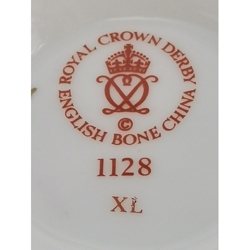 290 - Royal Crown Derby 1128 Old Imari pattern twin handled trinket dish 16cm x 13cm