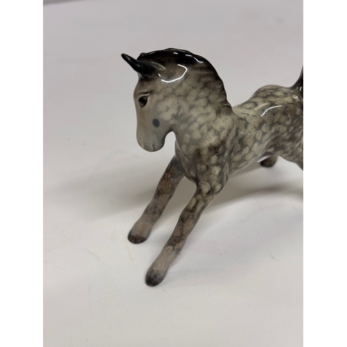 181 - Beswick Rocking Horse Grey Stretch Foal