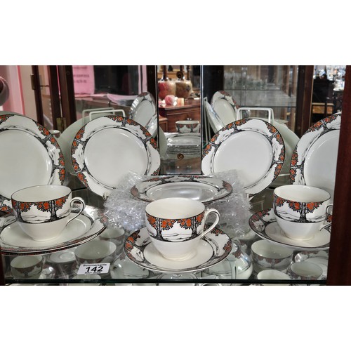  Art Deco Crown Ducal Ware tea service - A1211 Orange Tree