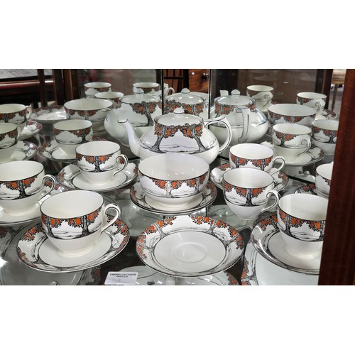  Art Deco Crown Ducal Ware tea service - A1211 Orange Tree
