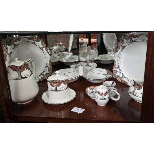  Art Deco Crown Ducal Ware tea service - A1211 Orange Tree