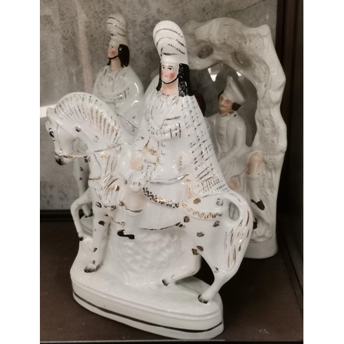  x3 Staffordshire flat back figures