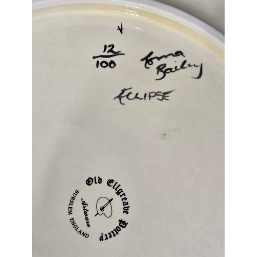  A Lorna Baily signed Limited Edition plate 12/100 'Eclipse' D34.5cm
