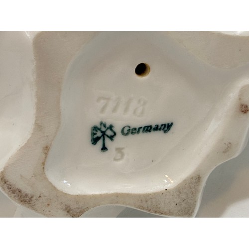  A Karl Ens Porcelain parrot with makers mark to base H38cm