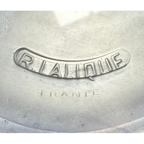  A Collection of three Lalique glassware items - A Lalique 'Irene' crystal bird trinket dish etched L... 