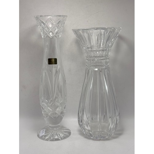  Two Cavan Crystal vases with boxes