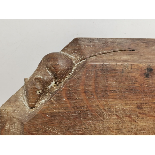 280 - Robert Thompson, a Mouseman oak Octagonal Teapot stand D19cm
