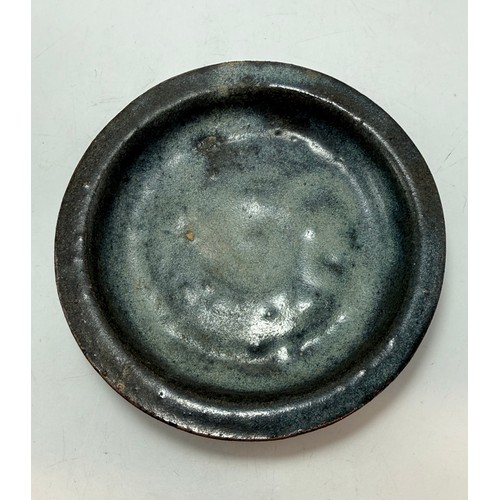 246 - Vintage Blue and White Chinese Stem cup plus small plate